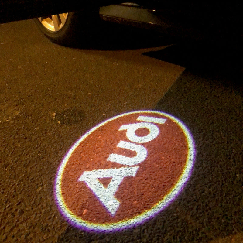 AUDI  Original LOGO PROJECTOT LIGHTS Nr.006 (quantity 1 = 2 Logo Films /2 door lights）