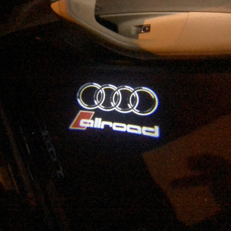 AUDI ALLROAD LOGO PROJECTOT LIGHTS Nr.146  (quantity 1 = 2 Logo Films /2 door lights）