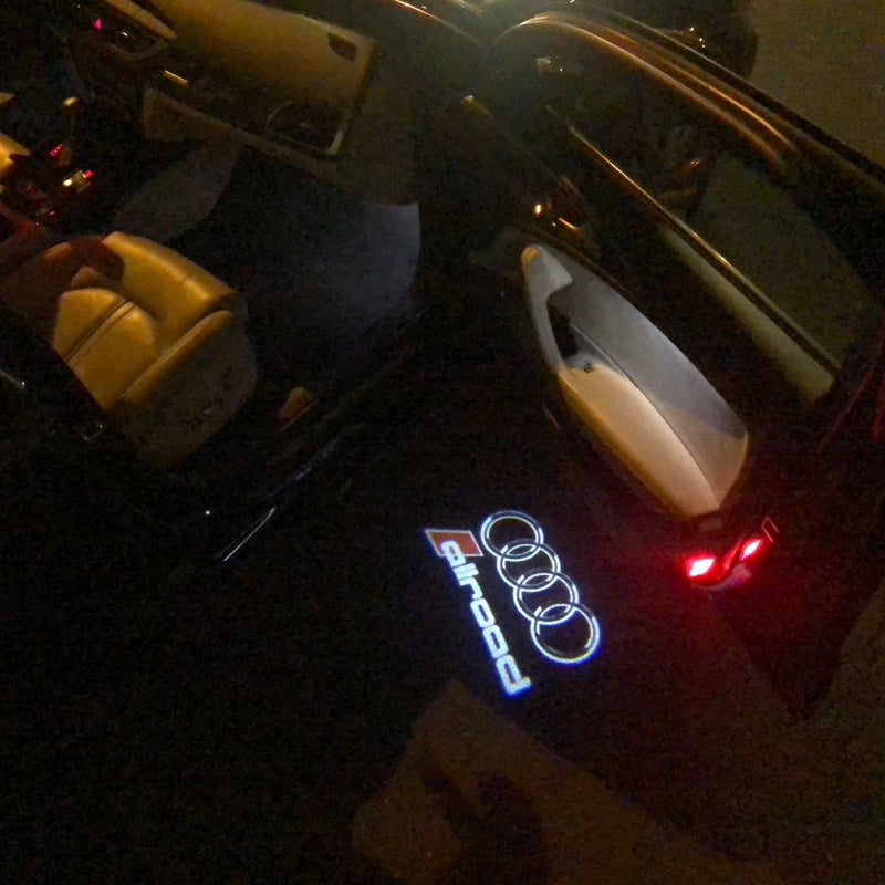 AUDI ALLROAD LOGO PROJECTOT LIGHTS Nr.146  (quantity 1 = 2 Logo Films /2 door lights）