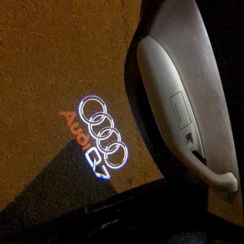 AUDI Q7 LOGO PROJECTOT LIGHTS Nr.49  (quantity 1 = 2 Logo Films /2 door lights）