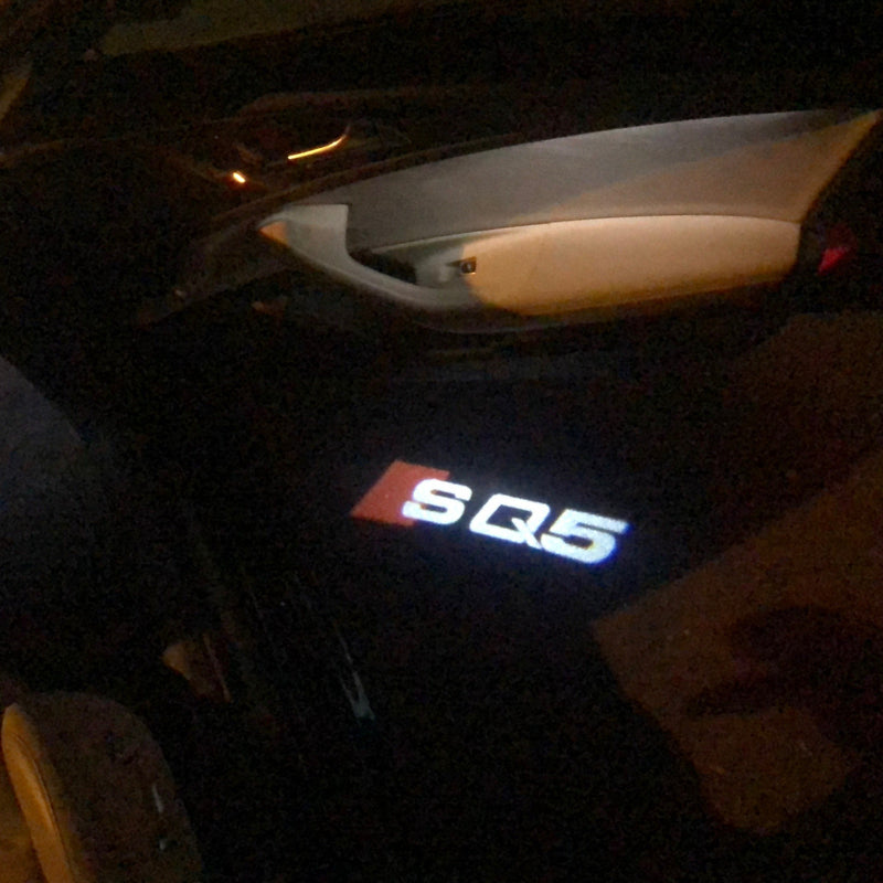 AUDI SQ5 LOGO PROJECTOT LIGHTS Nr.58  (quantity 1 = 2 Logo Films /2 door lights）