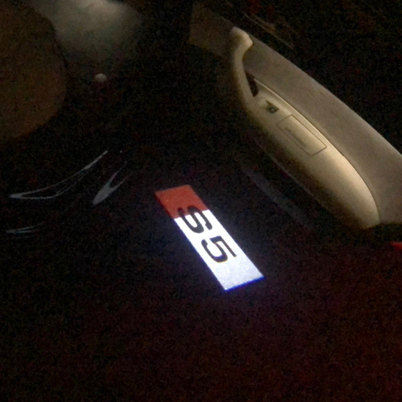 AUDI S5 LOGO PROJECTOT LIGHTS Nr.132  (quantity 1 = 2 Logo Films /2 door lights）