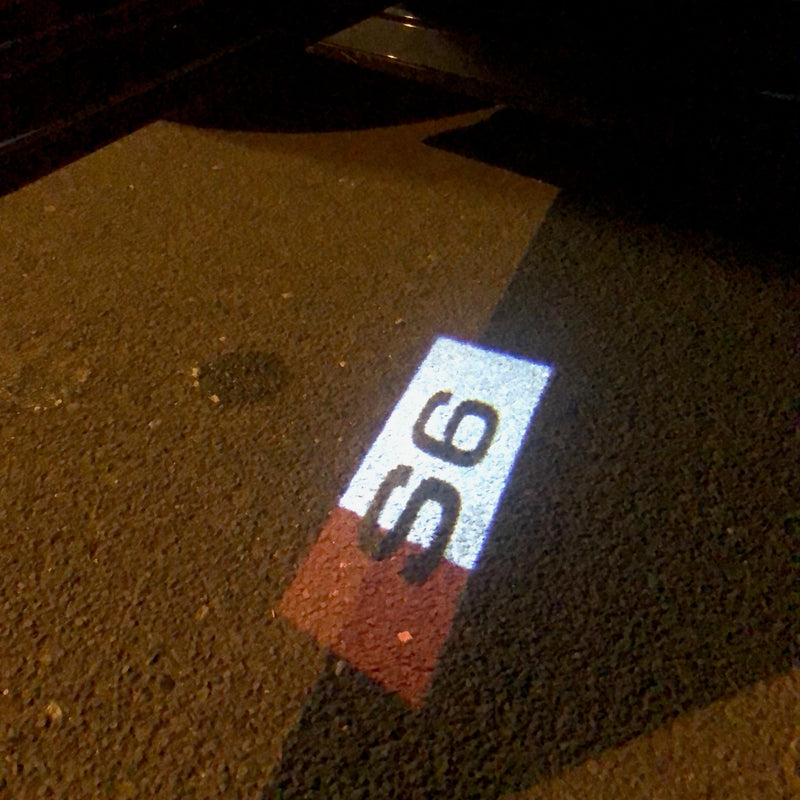 AUDI S6 LOGO PROJECTOT LIGHTS Nr.133  (quantity 1 = 2 Logo Films /2 door lights）