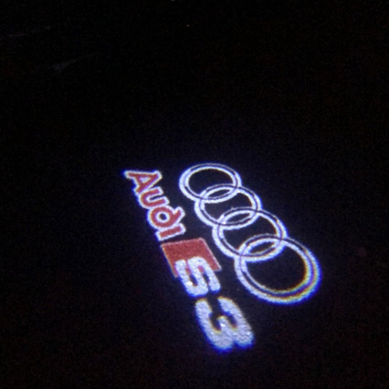 AUDI S3 LOGO PROJECTOT LIGHTS Nr.33  (quantity 1 = 2 Logo Films /2 door lights）