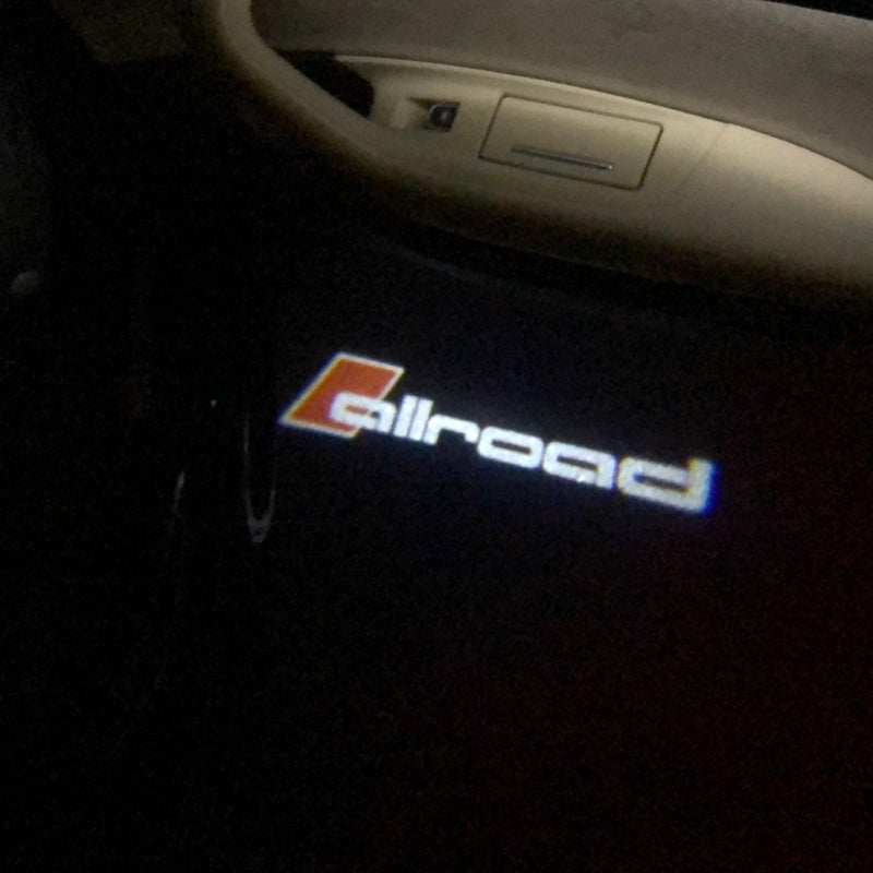 AUDI ALLROAD LOGO PROJECTOT LIGHTS Nr.03  (quantity 1 = 2 Logo Films /2 door lights）