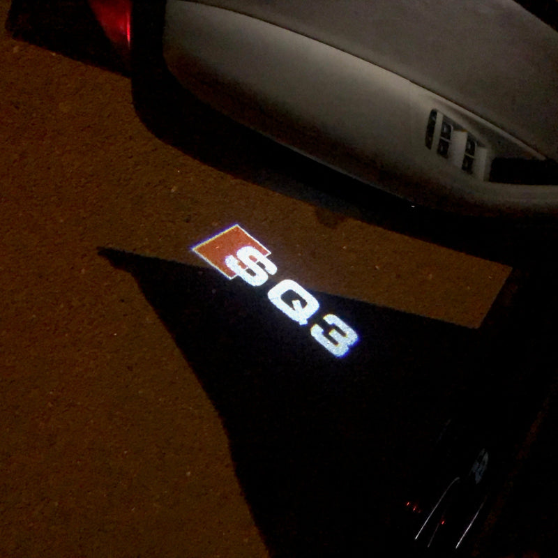 AUDI SQ3 LOGO PROJECTOT LIGHTS Nr.57  (quantity 1 = 2 Logo Films /2 door lights）