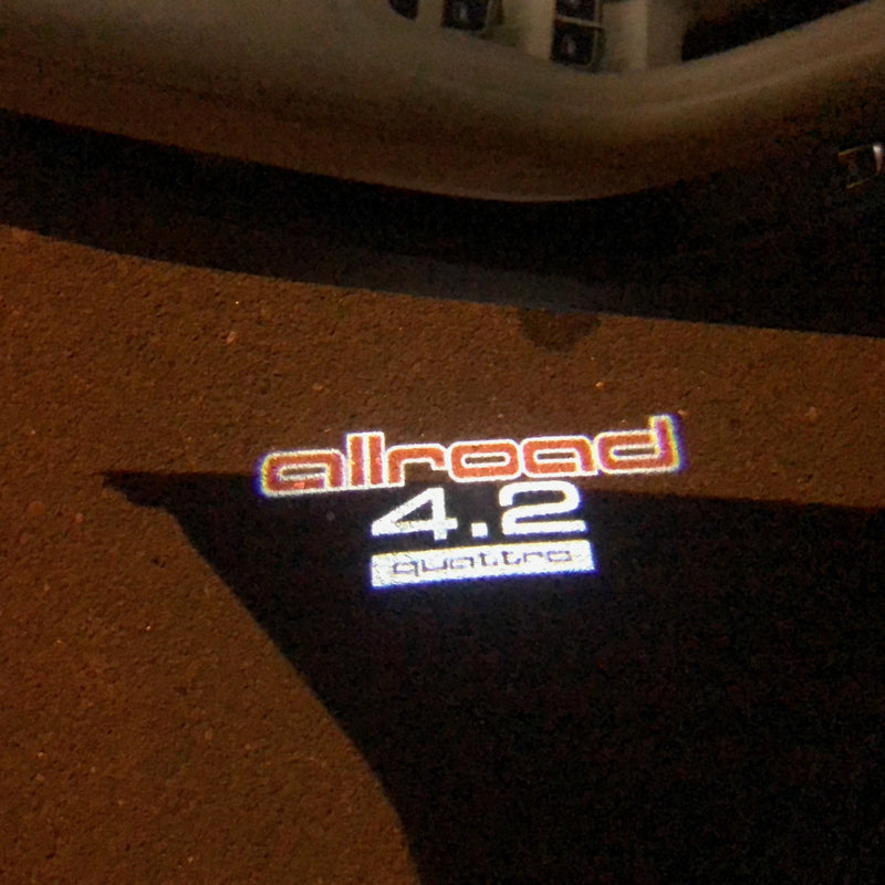 AUDI ALLROAD  LOGO PROJECTOT LIGHTS Nr.253  (quantity 1 = 2 Logo Films /2 door lights）