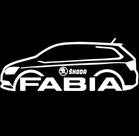 SKODA FABIA 6Y  LOGO PROJECTOT LIGHTS Nr.19  (quantity 1 = 2 Logo Films /2 door lights）