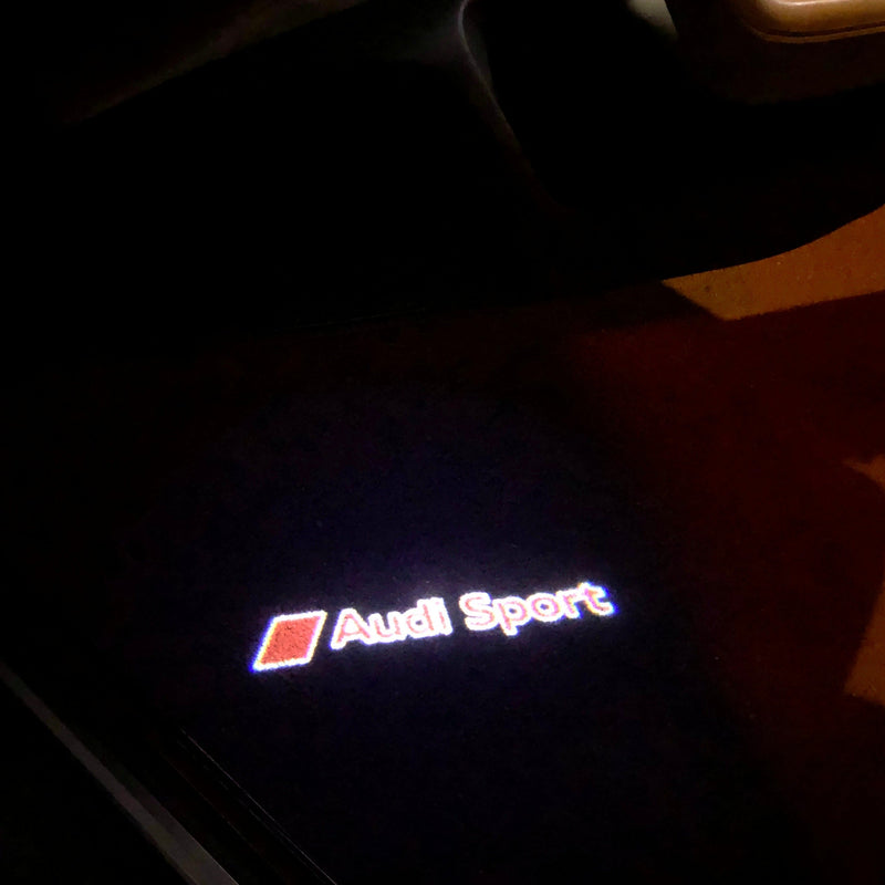 AUDI SPORT LOGO PROJECTOT LIGHTS Nr.31  (quantity 1 = 2 Logo Films /2 door lights）