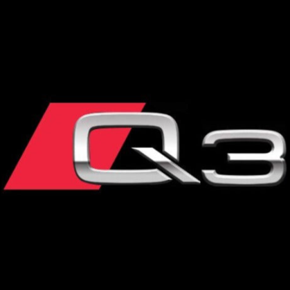 AUDI Q3 LOGO PROJECTOT LIGHTS Nr.80  (quantity 1 = 2 Logo Films /2 door lights）