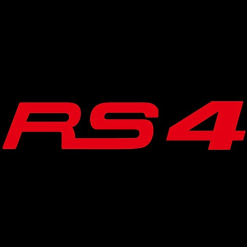 AUDI RS4 LOGO PROJECTOT LIGHTS Nr.140  (quantity 1 = 2 Logo Films /2 door lights）