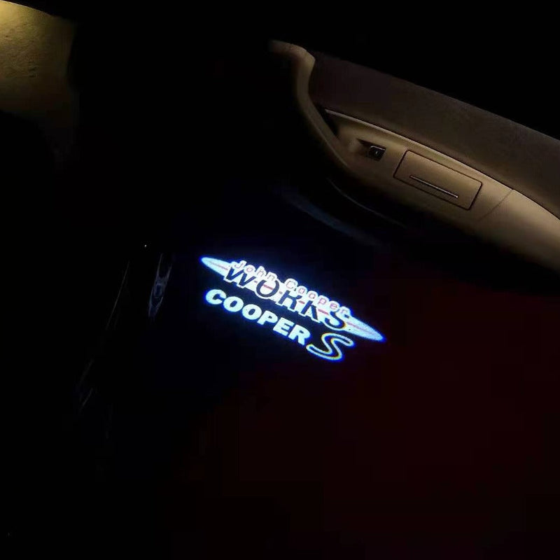 MINI  COOPER S LOGO PROJECROTR LIGHTS Nr.75 (quantity  1 =  2 Logo Film /  2 door lights)