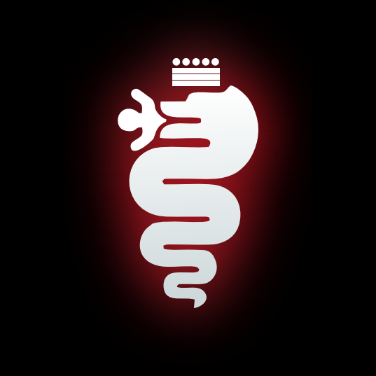 Alfa Romeo Bscione snake LOGO PROJECTOT LIGHTS Nr.53 (quantity  1 =  2 Logo Film /  2 door lights)