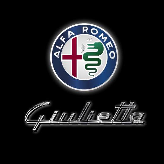 Alfa Romeo Giulietta LOGO PROJECTOT LIGHTS Nr.87 (quantity  1 =  2 Logo Film /  2 door lights)