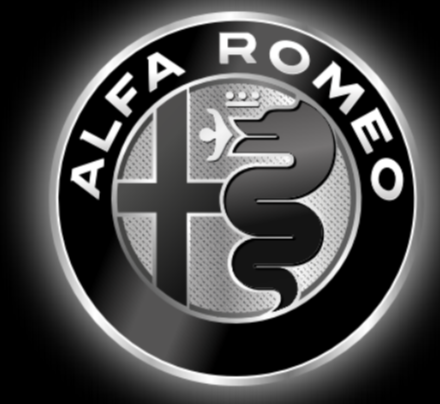 Alfa Romeo White Color LOGO PROJECTOT LIGHTS Nr.24 (quantity  1 =  2 Logo Film /  2 door lights