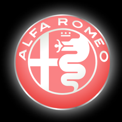 Alfa Romeo RED COLOR LOGO PROJECTOT LIGHTS Nr.23 (quantity  1 =  2 Logo Film /  2 door lights